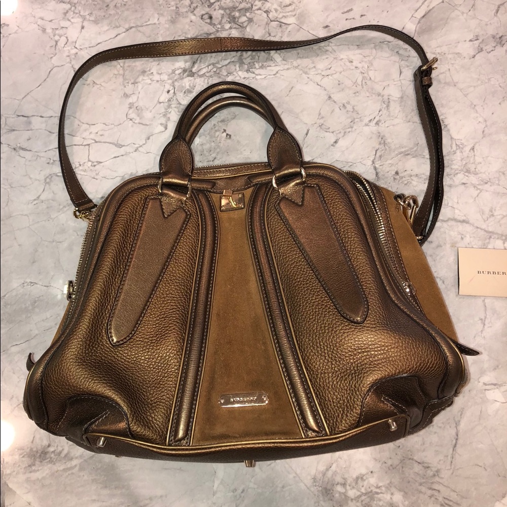 Burberry Prorsum Medium Suede Bowling Bag - Picture 4 of 8